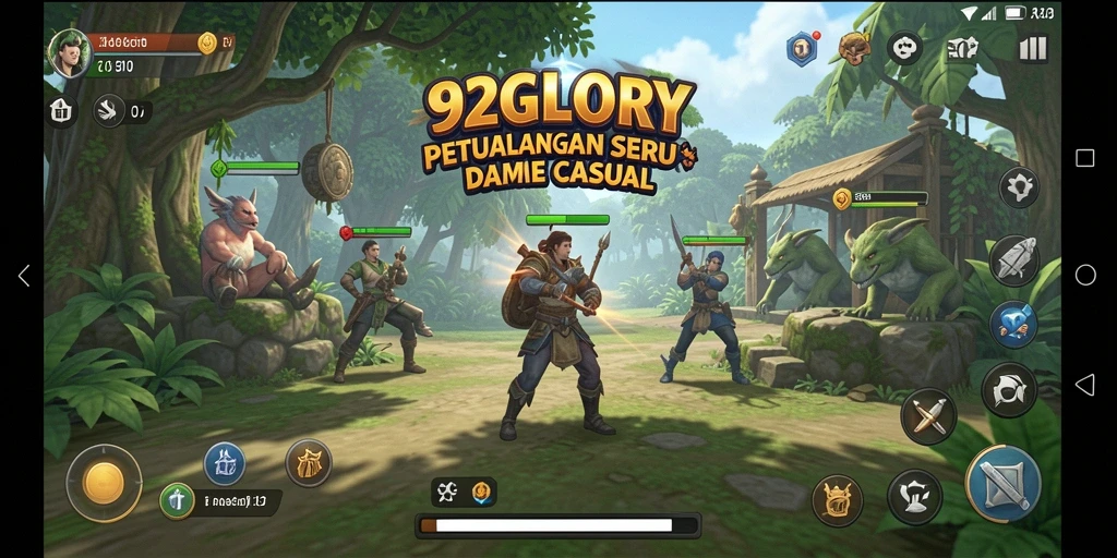 Screenshot gameplay 92GLORY menampilkan momen seru saat menjelajahi dunia baru.