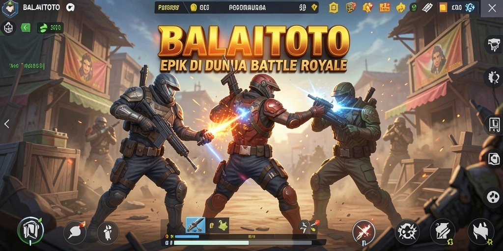Gameplay menarik dalam BALAITOTO dengan aksi pertempuran Battle Royale.