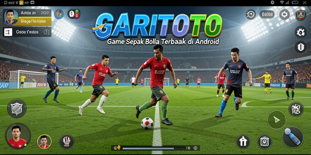 Tangkapan layar utama GARITOTO menampilkan aksi mendebarkan di lapangan sepak bola.