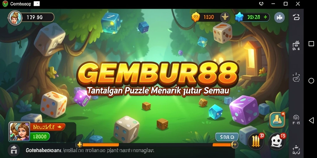 Screenshot utama GEMBUR88 menampilkan gameplay menantang yang seru.