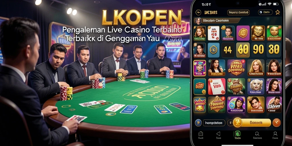 Screenshot gameplay LKOPEN yang menampilkan dealer dan pemain yang sedang berinteraksi.