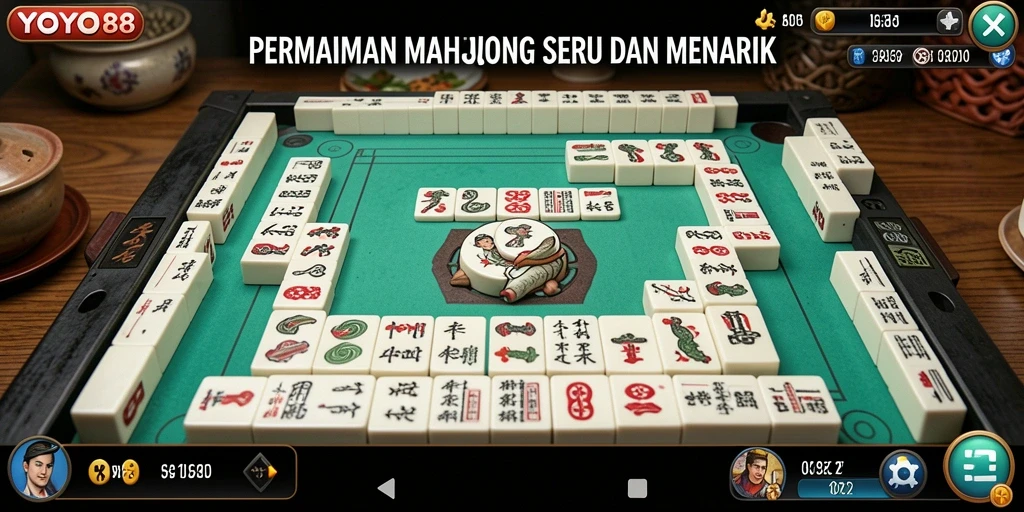 Tampilan menarik dari gameplay Mahjong yang seru di YOYO88.